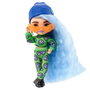 Barbie - Poupée Barbie Extra Mini avec cheveux bleu glacé - 14 cm articulée avec support - HGP65 - Mattel