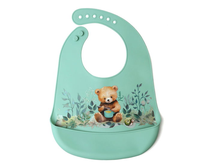 KioKids Bavoir Blandito Silicone Ours Sage