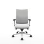 Piqueras Y Crespo Silla Albacete confidente, Blanc, Mécanisme Sincro, Base Aluminium