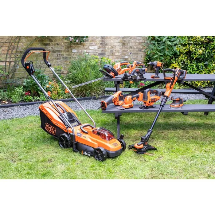 Black + Decker BCSS18B-XJ - Cisaille à gazon et sculpte-haies sans fil 2 en 1 - Outil de jardin - 18V - Sans batterie