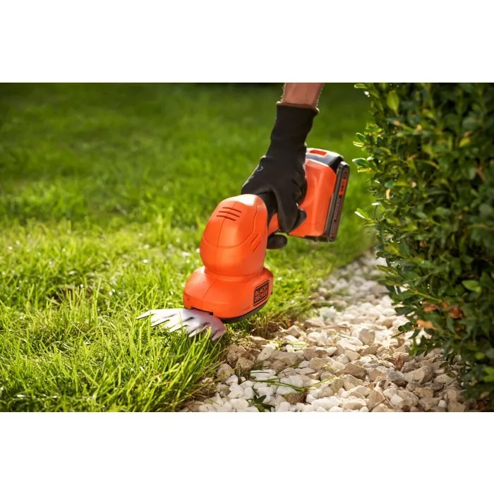Black + Decker BCSS18B-XJ - Cisaille à gazon et sculpte-haies sans fil 2 en 1 - Outil de jardin - 18V - Sans batterie