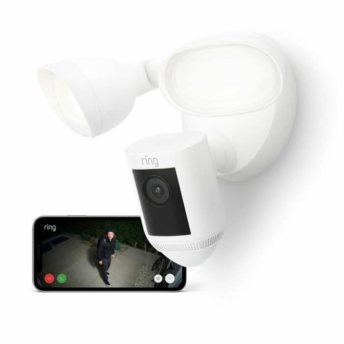 Ring Spotlight Cam Pro Plug-in, Vision nocturne couleur, Noir Ring Spotlight Cam Pro Plug-in, Vision nocturne couleur, Noir