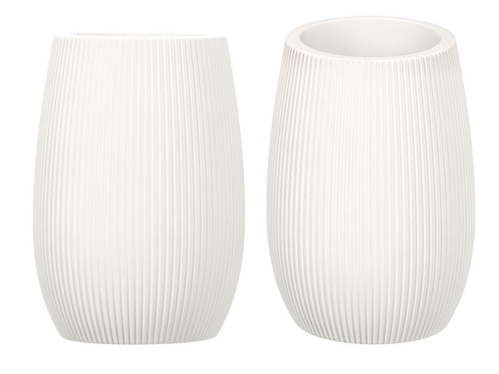 Berilo Vas Poliresina Bain Blanc Rayures 8x11x8 cm (Set de 12) Berilo Vas Poliresina Bain Blanc Rayures 8x11x8 cm (Set de 12)