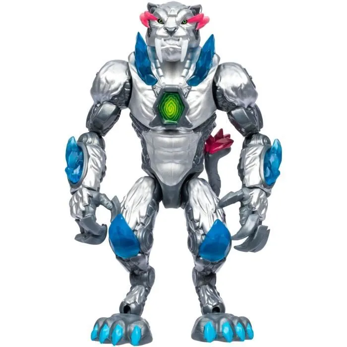 Moose Toys MrBeast LAB Mutators - Figurine Metallic Panther translucide avec chambre de mutation de 13 cm, 20+ points d'articulation et détails argentés