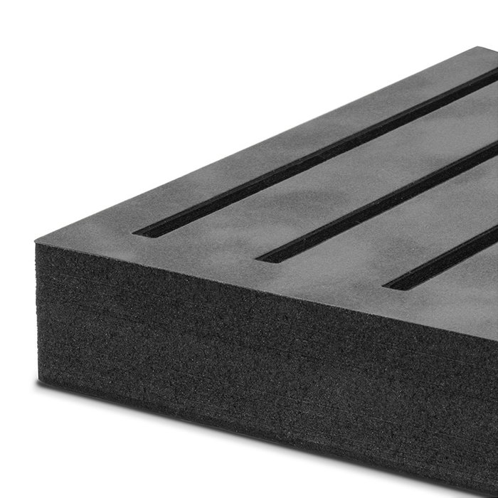 Herrajes ALK Accessoire pour bagues, modèle Belapost, plateau 181x181 mm hauteur 30 mm en velours anthracite