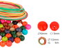 Innspiro Kit de 500 perles en bois de 10 mm et fil de coton