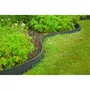 Nature Bordure de jardin roulante 446388, 12 m x 12 cm, épaisseur 5 mm, couleur noir, pour allées, potagers et pelouses