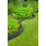 Nature Bordure de jardin roulante 446388, 12 m x 12 cm, épaisseur 5 mm, couleur noir, pour allées, potagers et pelouses