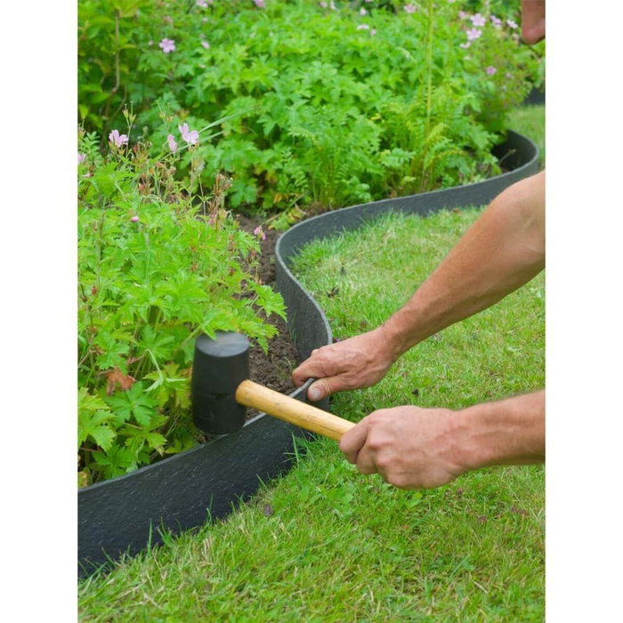 Nature Borderfix Bordure de jardin Noir 12 m x 12 cm