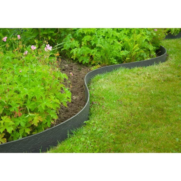 Nature Borderfix Bordure de jardin Noir 12 m x 12 cm
