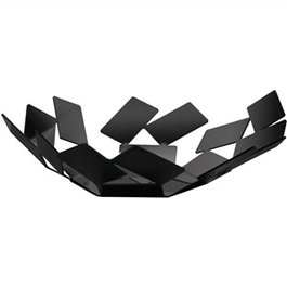Alessi MT01 Cesto en acier et résine noire - Stanza dello Scirocco - Corbeille de design pour la maison - Collection de Mario Trimarchi