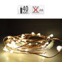 Basics Guirlande lumineuse 40 LED blanc chaud, fil de cuivre, 195 cm