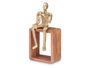 Giftdecor Figurine Saxophone Métal Doré avec Support Bois 13x27x13 cm (Set de 6)