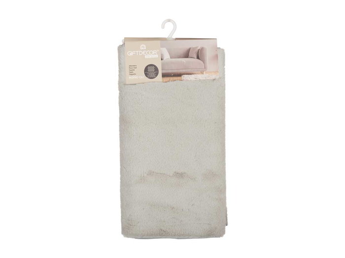 Giftdecor Alfombra à Poils Courts Gris 60 x 90 cm en Polyester (Set de 6)