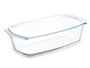 VIVALTO Plat rectangulaire en verre borosilicate avec anses 1600ml