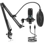 Yenkee YMC 1031 Microphone USB Condensateur Omnidirectionnel pour Streaming, Podcast et Gaming avec Support et Filtre Anti-Pop