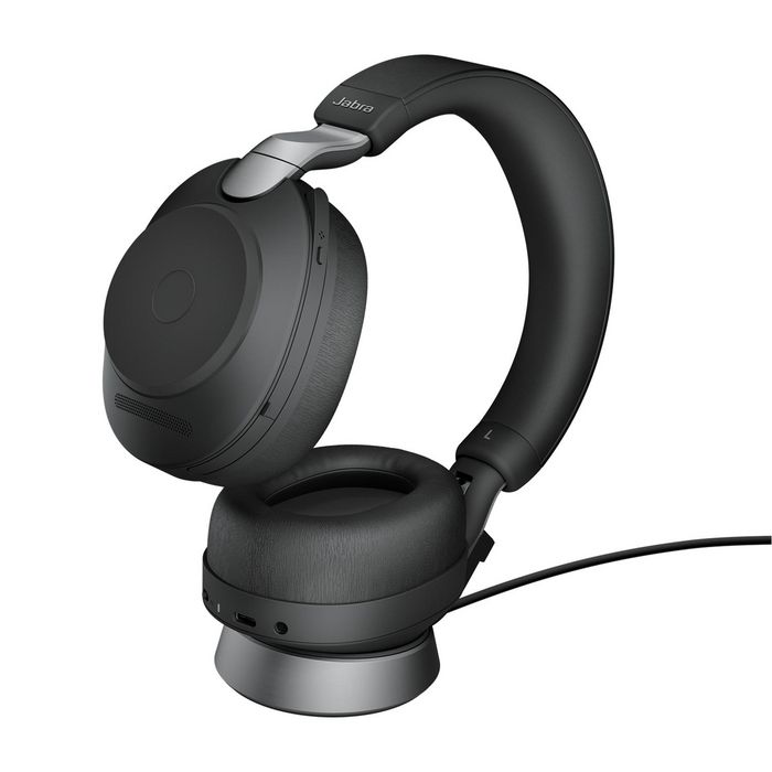 Jabra Evolve2 85 Noir, Casque avec réduction de bruit active et 10 microphones, Bluetooth/USB Type-A