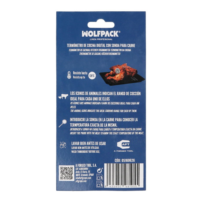 WOLFPACK LINEA PROFESIONAL Thermomètre de cuisine Oryx avec sonde