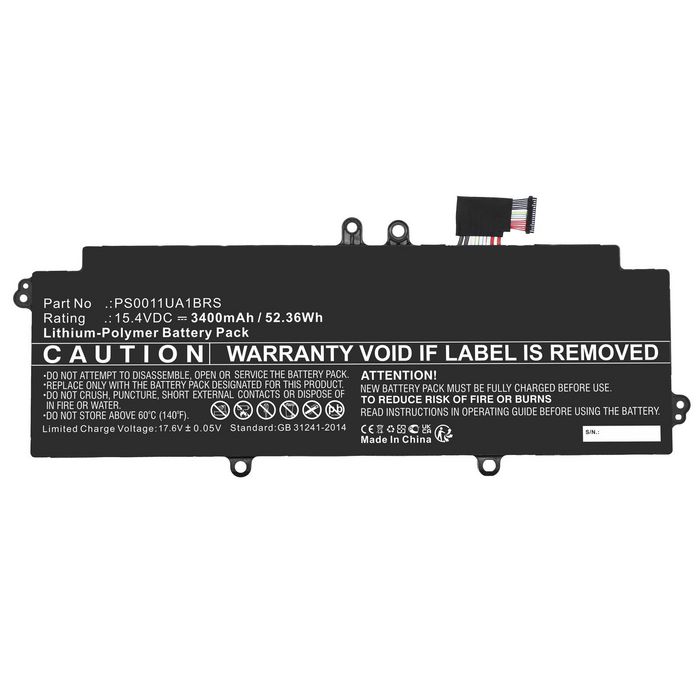 CoreParts Batterie pour Dynabook Notebook, Laptop 52,36Wh 15,4V 3400mAh CoreParts Batterie pour Dynabook Notebook, Laptop 52,36Wh 15,4V 3400mAh