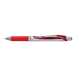 Pentel BL77-BO EnerGel Roller à encre gel de couleur rouge avec pointe moyenne - Stylo roller à encre liquide haute performance