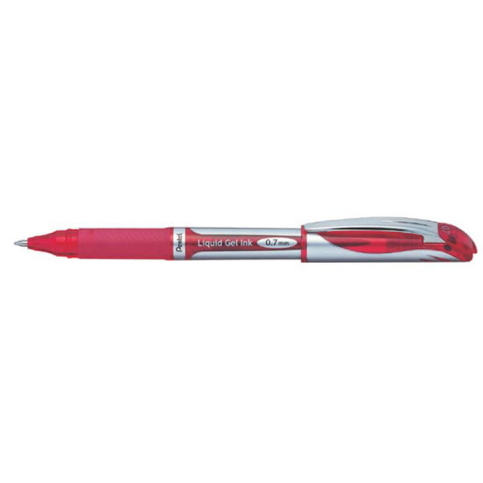 Pentel BL77-BO EnerGel Roller à encre gel de couleur rouge avec pointe moyenne - Stylo roller à encre liquide haute performance