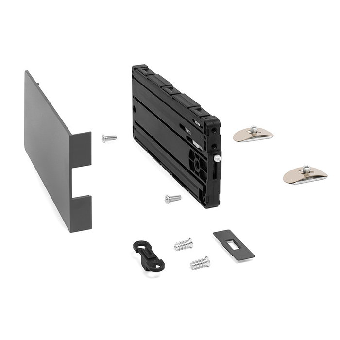 Effegi Brevetti - Cache pour mécanisme Slimwinch, finition gris, herraje à emboutir