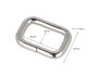 Innspiro Anneaux Rectangulaires en Fer Nickel 26 mm (Lot de 5)