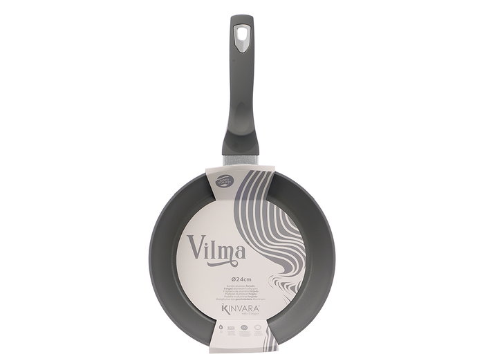 Kinvara Poêle à Induction Forgée Aluminium 24 cm Grise Antiadhésive (Set de 6)
