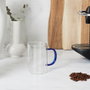 Home Deco Factory Mug en verre borosilicato 300 ml avec anse colorée