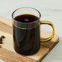 Home Deco Factory Mug en verre borosilicato 300 ml avec anse colorée
