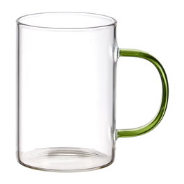 Home Deco Factory Mug en verre borosilicato 300 ml avec anse colorée