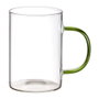 Home Deco Factory Mug en verre borosilicato 300 ml avec anse colorée