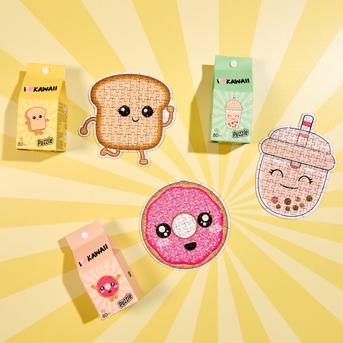 The Concept Factory Puzzle Kawaii 80 Pièces Assortis