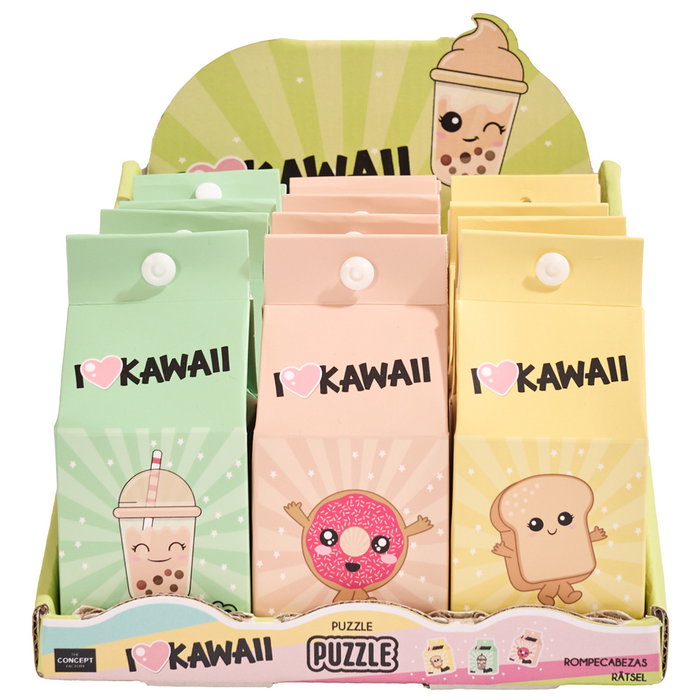 The Concept Factory Puzzle Kawaii 80 Pièces Assortis