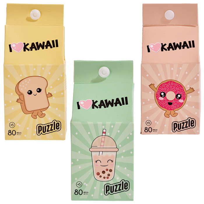 The Concept Factory Puzzle Kawaii 80 Pièces Assortis