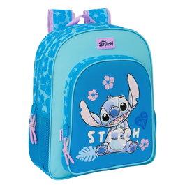 SAFTA Mochila Hawaii Stitch Disney 38cm adaptable à chariot, avec poches latérales pour bouteilles et poignées ergonomiques