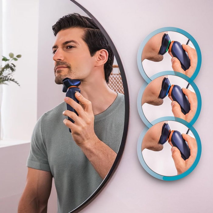 Rasoir électrique rotatif Cecotec PrecisionCare Saphire Pro Titane IPX7 base autonettoyante Rasoir électrique rotatif Cecotec PrecisionCare Saphire Pro Titane IPX7 base autonettoyante