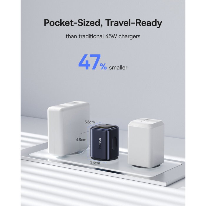 Baseus PicoGo AN13 Chargeur Rapide 45W USB-C Noir