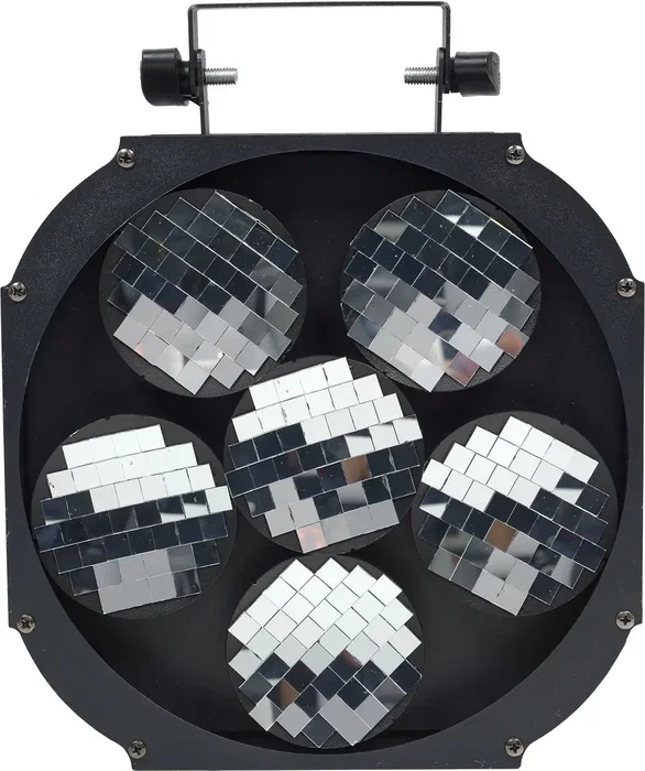 ALGAMLIGHT Effet Boule à Miroirs Motorisé, 6 disques, 20 W, DMX, avec câble et élingue