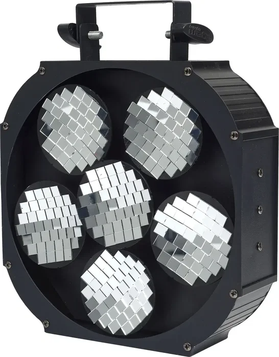 ALGAMLIGHT Effet Boule à Miroirs Motorisé, 6 disques, 20 W, DMX, avec câble et élingue