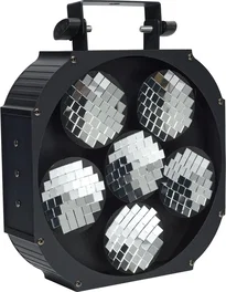 ALGAMLIGHT Effet Boule à Miroirs Motorisé, 6 disques, 20 W, DMX, avec câble et élingue