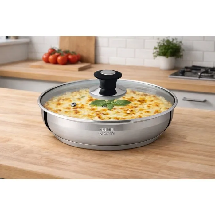 Arthur Martin AM3220 Batterie de cuisine 11 pièces acier inoxydable 18/10 tous feux dont induction sans PFOA/PFAS