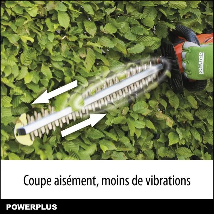 Dual Power Taille-Haie sans fil DUAL POWER POWDPG75320 - 20V, Lame 580 mm, Écart 18 mm, Coupe branches 18 mm, Léger 2.03 kg