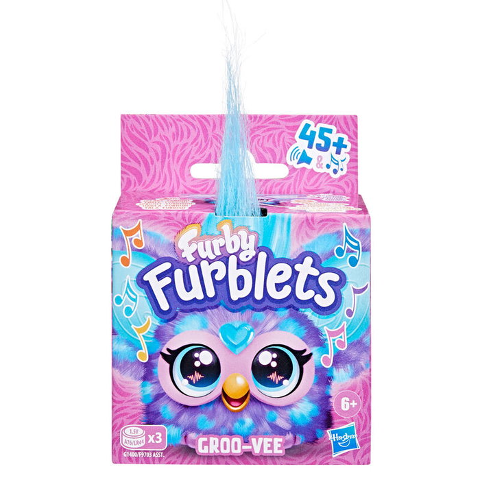 HASBRO Mini Furby Groo-Vee Furblet - Jouet électronique avec mélodies K-pop, son Furbish et clip porte-clés - Enfant +6 ans HASBRO Mini Furby Groo-Vee Furblet - Jouet électronique avec mélodies K-pop, son Furbish et clip porte-clés - Enfant +6 ans
