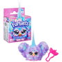 HASBRO Mini Furby Groo-Vee Furblet - Jouet électronique avec mélodies K-pop, son Furbish et clip porte-clés - Enfant +6 ans