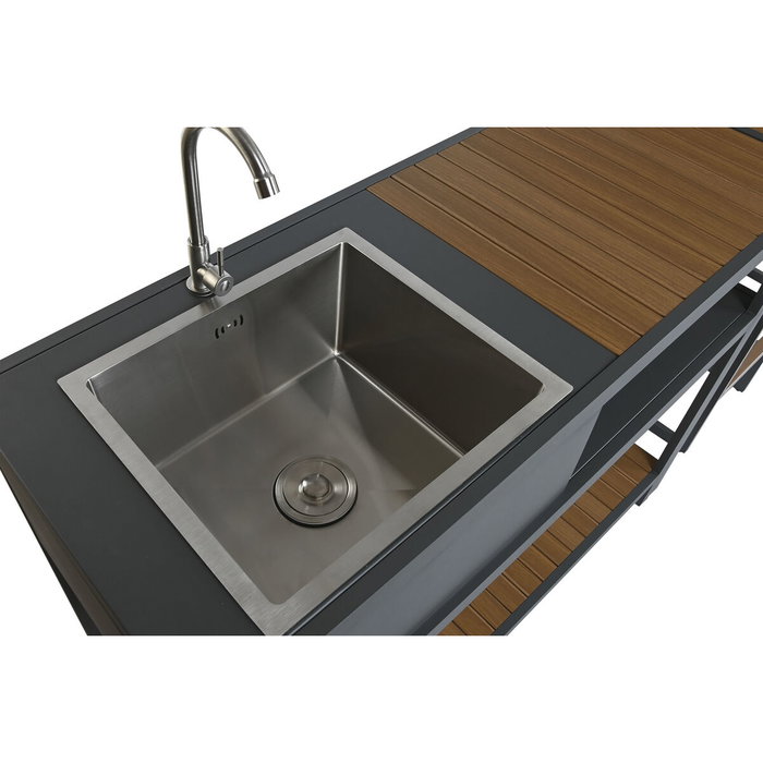 Meuble de cuisine Home ESPRIT Gris Naturel 127 x 100 x 90 cm 127 x 100 x 95 cm Meuble de cuisine Home ESPRIT Gris Naturel 127 x 100 x 90 cm 127 x 100 x 95 cm