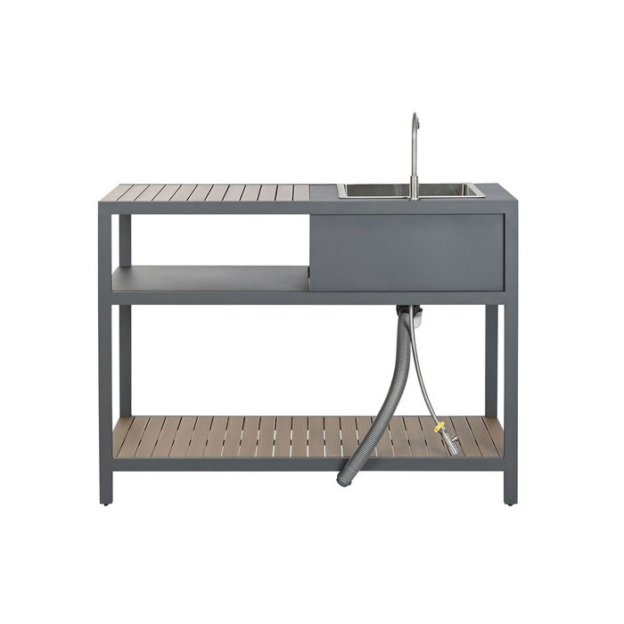 Meuble de cuisine Home ESPRIT Gris Naturel 127 x 100 x 90 cm 127 x 100 x 95 cm Meuble de cuisine Home ESPRIT Gris Naturel 127 x 100 x 90 cm 127 x 100 x 95 cm
