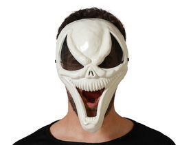 Atosa Masque de Crâne Blanc avec Sourire Étendu