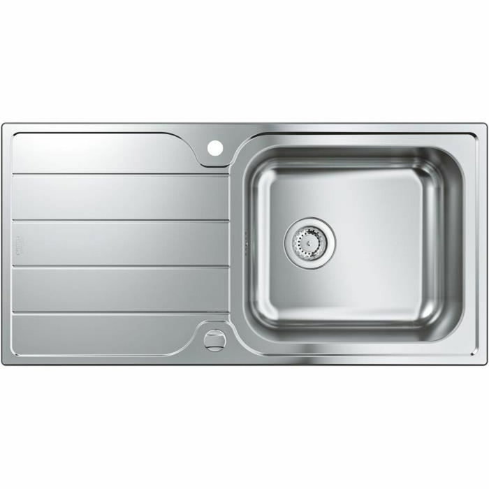 GROHE Évier K500 60-S 100/50 1.0 rev en acier inoxydable GROHE Évier K500 60-S 100/50 1.0 rev en acier inoxydable