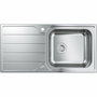 GROHE Évier K500 60-S 100/50 1.0 rev en acier inoxydable
